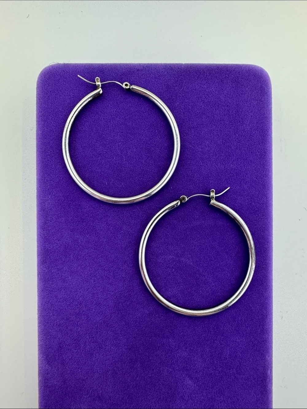 💛 Classic Sterling Silver 45MM Hoop Earrings | Bold Minimalism Timeless